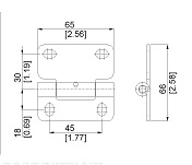 Intermediate Hinge Width 65mm non-fingersafe