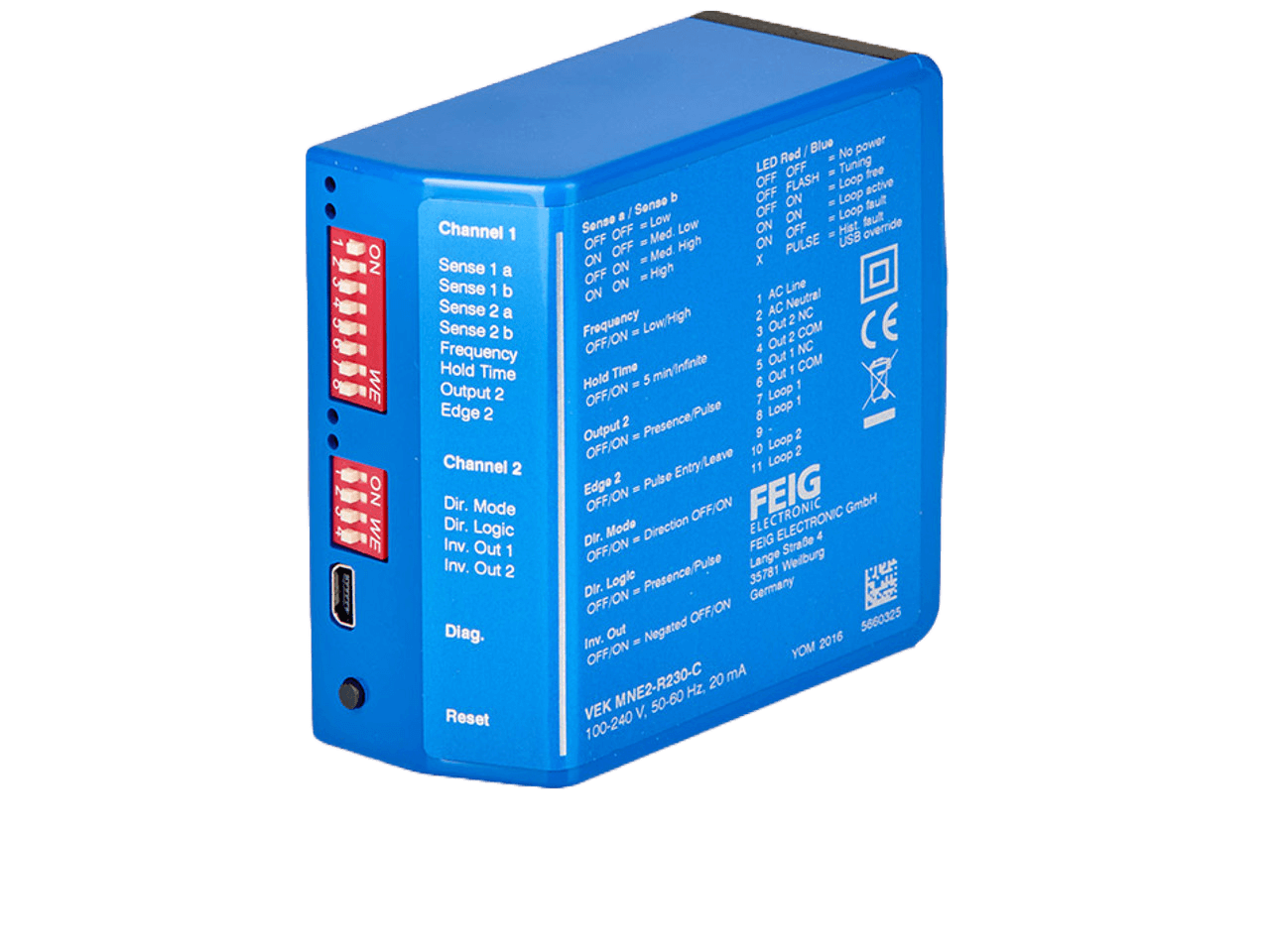 FEIG Electronic VEK MNE1-R24-A Loop Detector 1 Channel 10-30V AC/DC