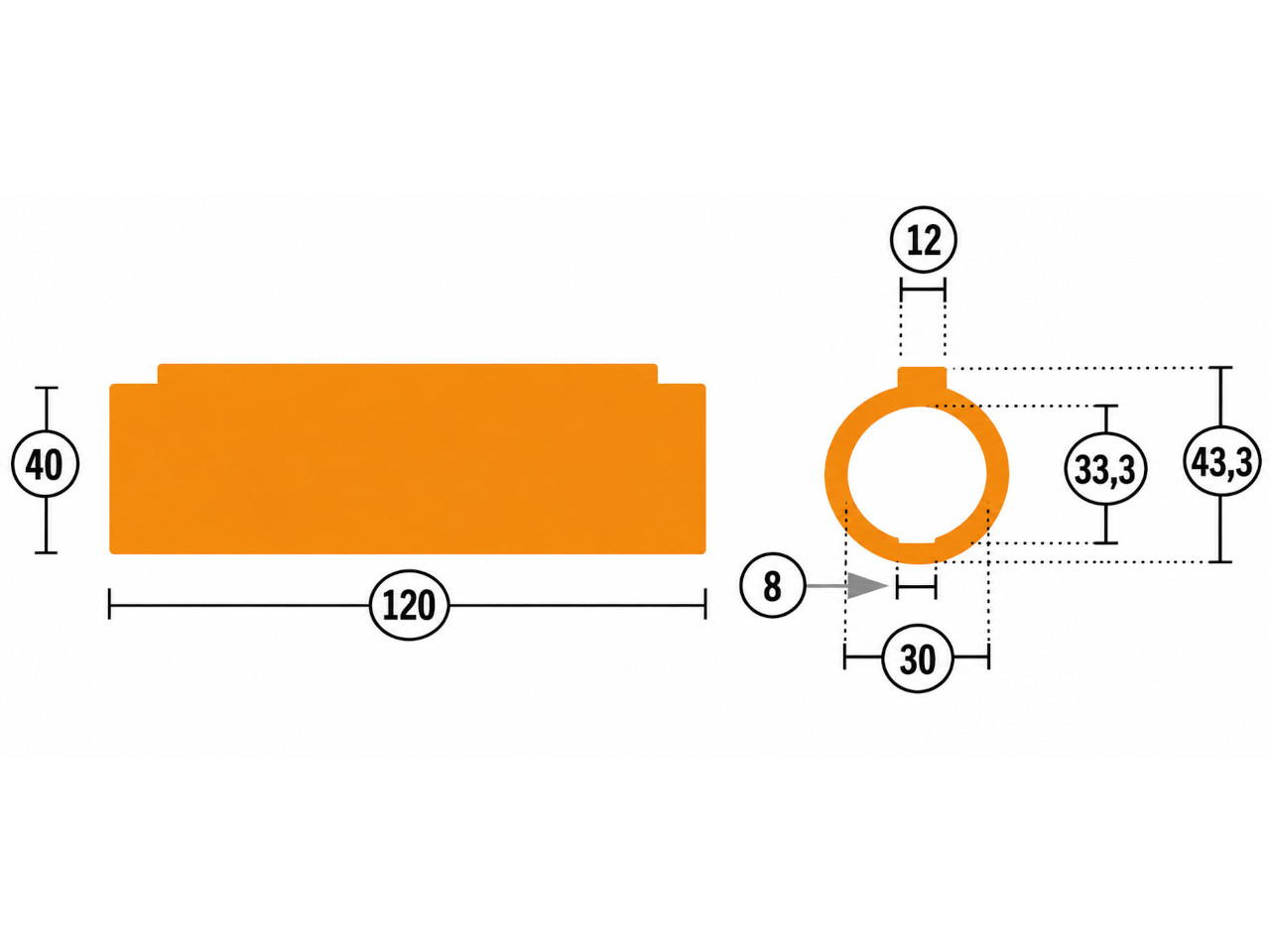Reduction Sleeve for Shaft Diameter 40mm / 30mm