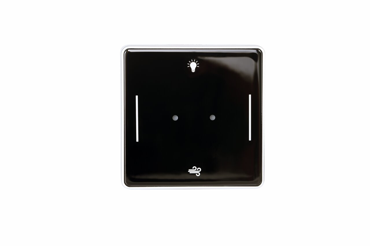 MFZ Marantec Ovitor Digital 540 Pulsador inalámbrico de interior de 4 canales, luz ON/OFF, función de ventilación, 868 MHz bi.linked