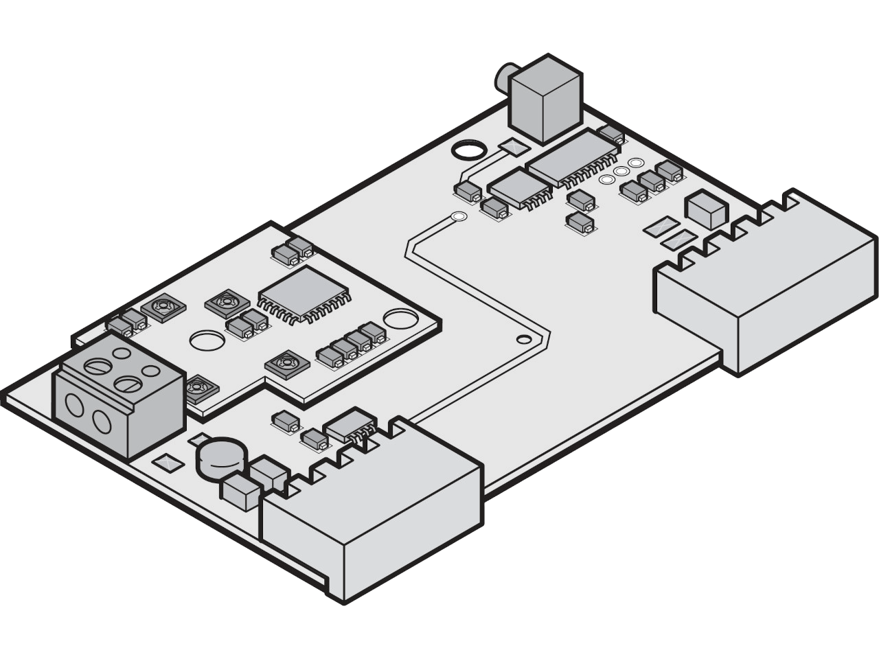 Hormann circuito impreso para receptor de radio 868.3 MHz (módulo de conexión enchufable interno)
