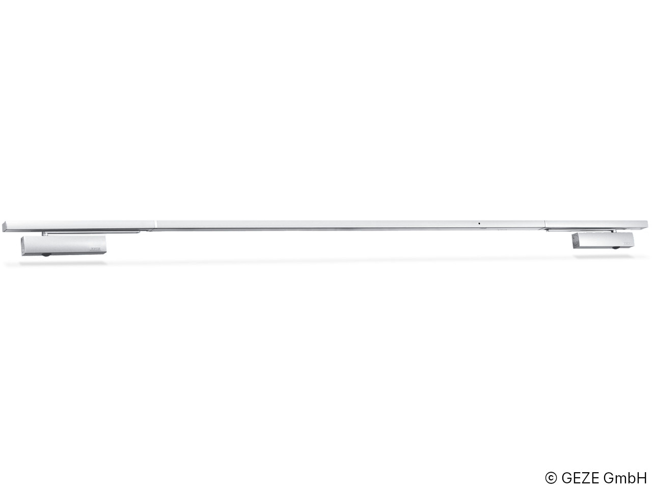 GEZE TS 5000 R-ISM door closer with closing sequence control and smoke detector silver – complete set