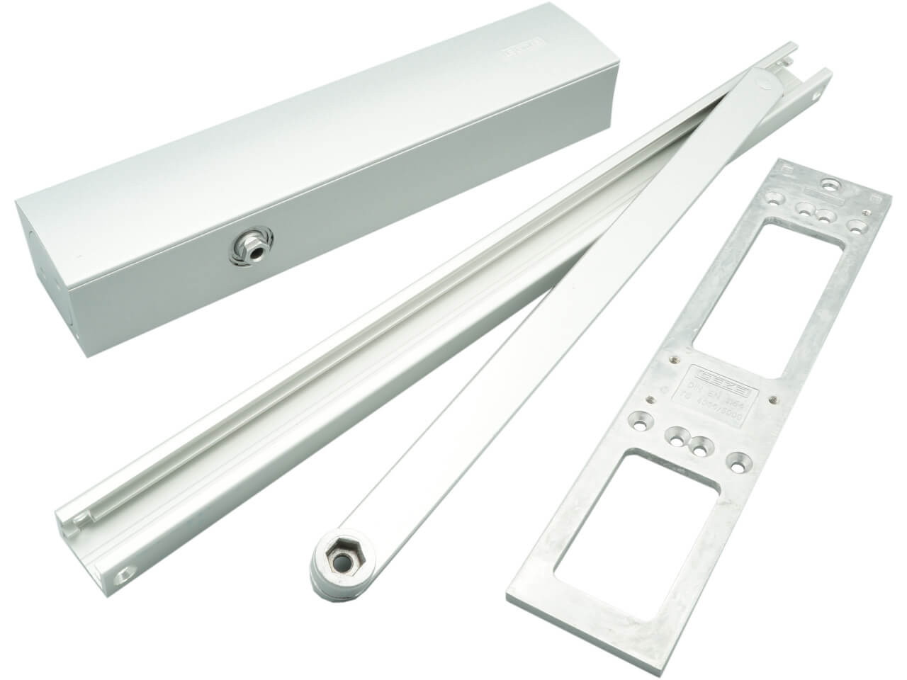 GEZE TS 5000 overhead door closer, silver – complete set